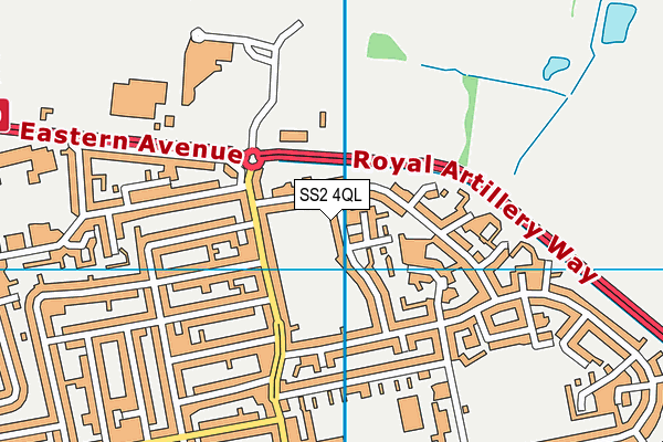 SS2 4QL map - OS VectorMap District (Ordnance Survey)