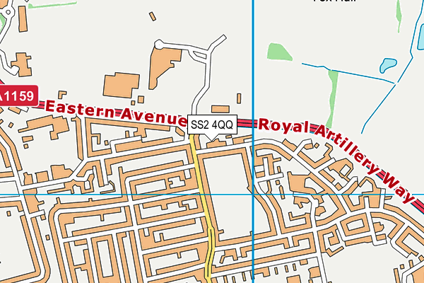 SS2 4QQ map - OS VectorMap District (Ordnance Survey)