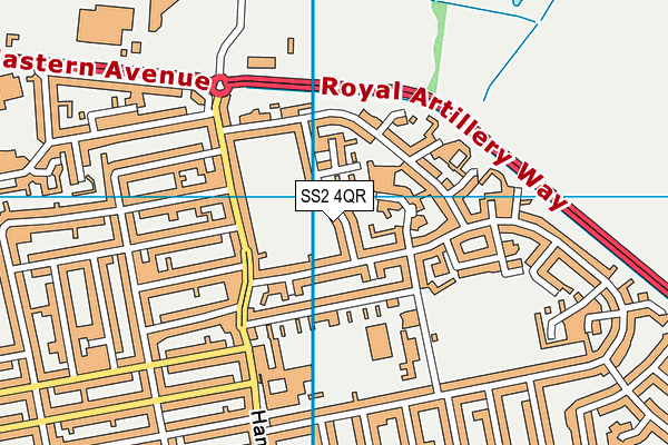 SS2 4QR map - OS VectorMap District (Ordnance Survey)