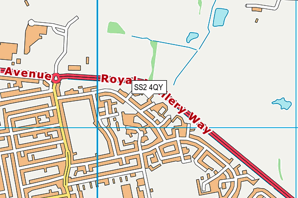 SS2 4QY map - OS VectorMap District (Ordnance Survey)