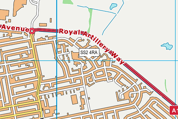 SS2 4RA map - OS VectorMap District (Ordnance Survey)