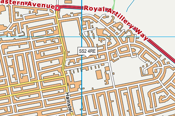 SS2 4RE map - OS VectorMap District (Ordnance Survey)