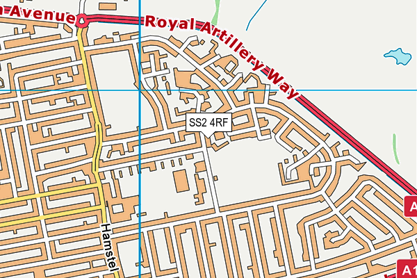 SS2 4RF map - OS VectorMap District (Ordnance Survey)