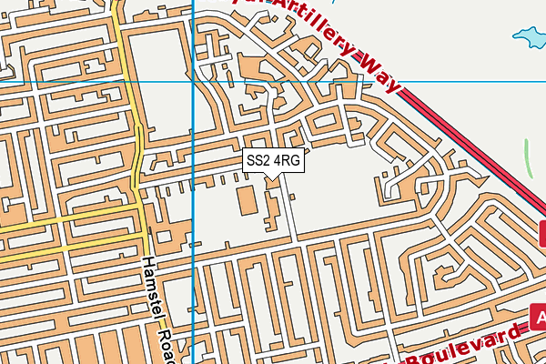SS2 4RG map - OS VectorMap District (Ordnance Survey)