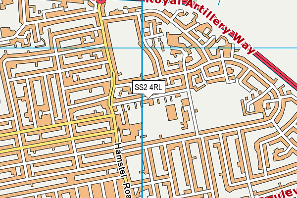 St Nicholas School map (SS2 4RL) - OS VectorMap District (Ordnance Survey)