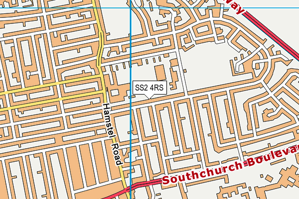 SS2 4RS map - OS VectorMap District (Ordnance Survey)