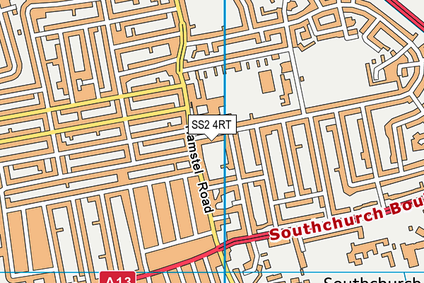 SS2 4RT map - OS VectorMap District (Ordnance Survey)