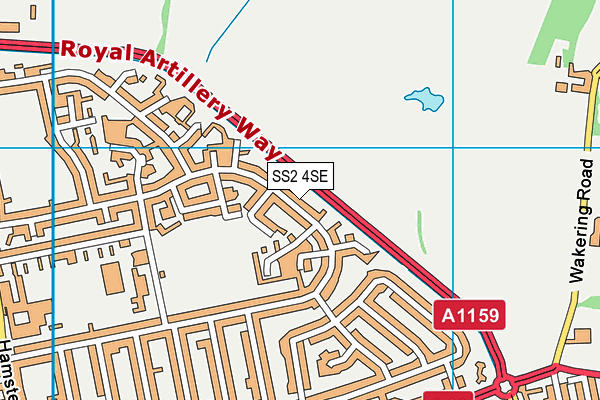 SS2 4SE map - OS VectorMap District (Ordnance Survey)