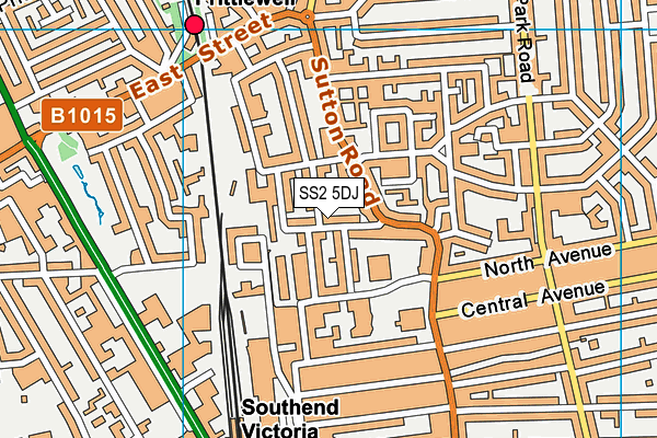 SS2 5DJ map - OS VectorMap District (Ordnance Survey)