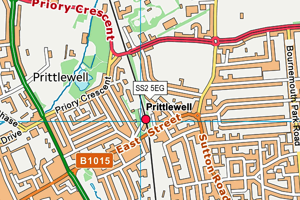 SS2 5EG map - OS VectorMap District (Ordnance Survey)