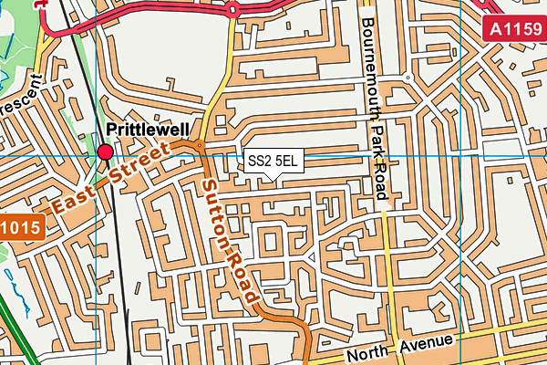 SS2 5EL map - OS VectorMap District (Ordnance Survey)