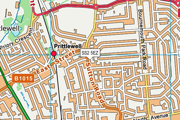 SS2 5EZ map - OS VectorMap District (Ordnance Survey)