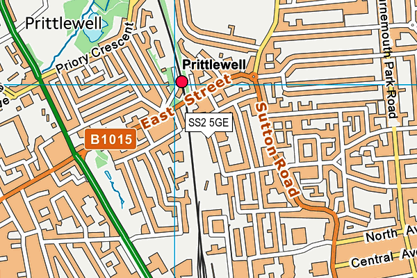 SS2 5GE map - OS VectorMap District (Ordnance Survey)