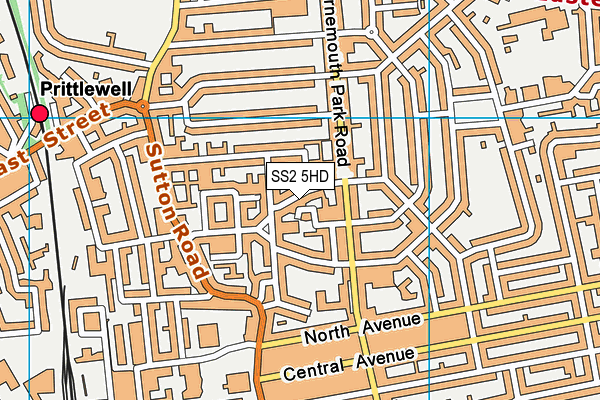 SS2 5HD map - OS VectorMap District (Ordnance Survey)