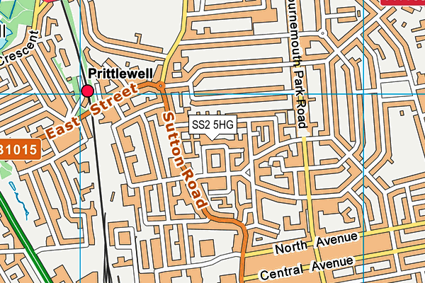 SS2 5HG map - OS VectorMap District (Ordnance Survey)