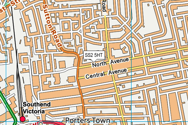 SS2 5HT map - OS VectorMap District (Ordnance Survey)