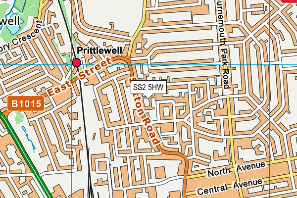 SS2 5HW map - OS VectorMap District (Ordnance Survey)