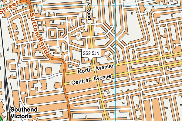 Bournemouth Park Academy map (SS2 5JN) - OS VectorMap District (Ordnance Survey)