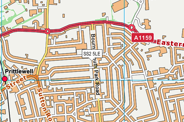 SS2 5LE map - OS VectorMap District (Ordnance Survey)