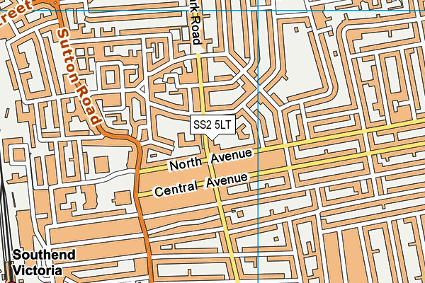 SS2 5LT map - OS VectorMap District (Ordnance Survey)