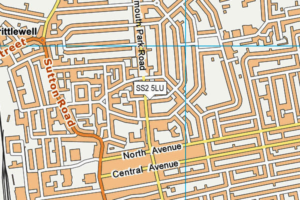 SS2 5LU map - OS VectorMap District (Ordnance Survey)