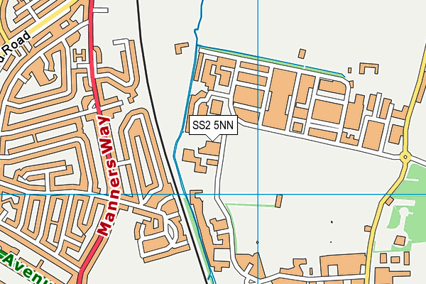 SS2 5NN map - OS VectorMap District (Ordnance Survey)