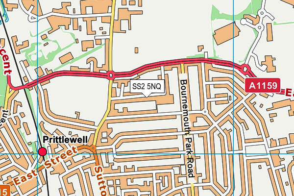 SS2 5NQ map - OS VectorMap District (Ordnance Survey)