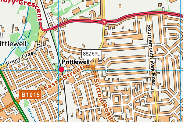 SS2 5PL map - OS VectorMap District (Ordnance Survey)