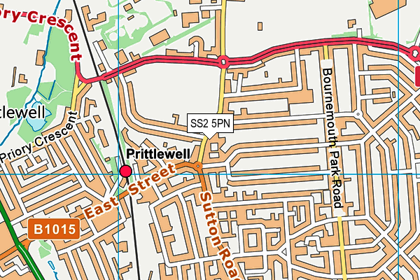 SS2 5PN map - OS VectorMap District (Ordnance Survey)