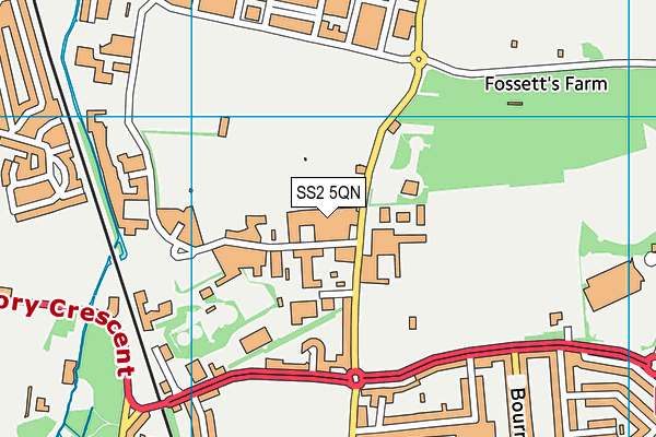 SS2 5QN map - OS VectorMap District (Ordnance Survey)