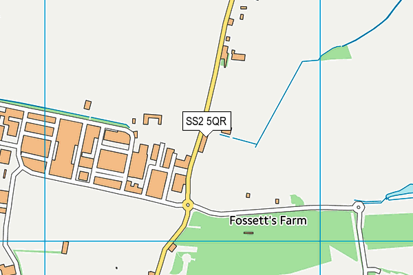 SS2 5QR map - OS VectorMap District (Ordnance Survey)