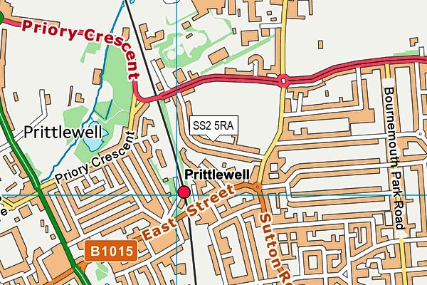 SS2 5RA map - OS VectorMap District (Ordnance Survey)