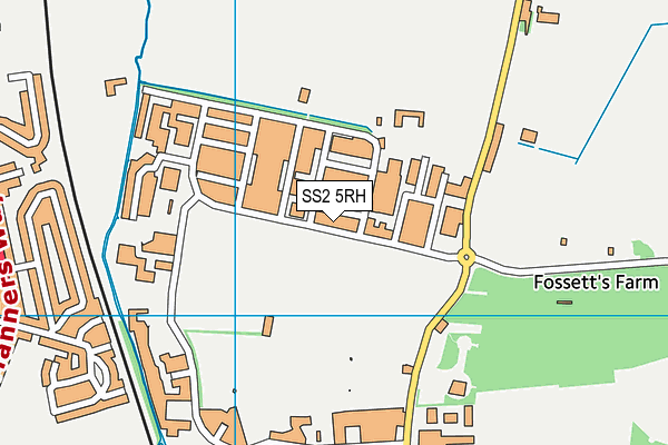 SS2 5RH map - OS VectorMap District (Ordnance Survey)