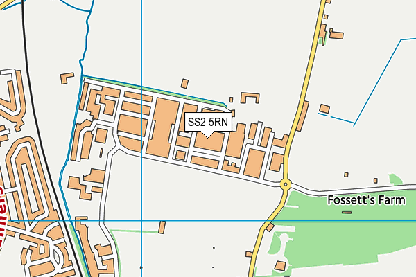 SS2 5RN map - OS VectorMap District (Ordnance Survey)