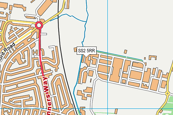 SS2 5RR map - OS VectorMap District (Ordnance Survey)