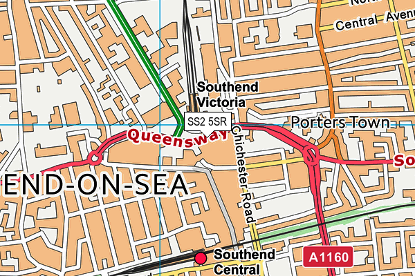 Welcome Gym (Southend) map (SS2 5SR) - OS VectorMap District (Ordnance Survey)