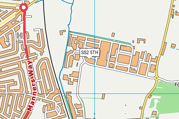 SS2 5TH map - OS VectorMap District (Ordnance Survey)