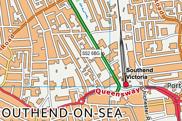 SS2 6BG map - OS VectorMap District (Ordnance Survey)