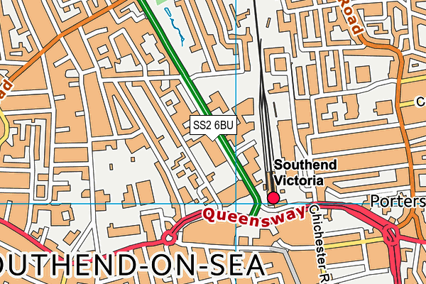 SS2 6BU map - OS VectorMap District (Ordnance Survey)