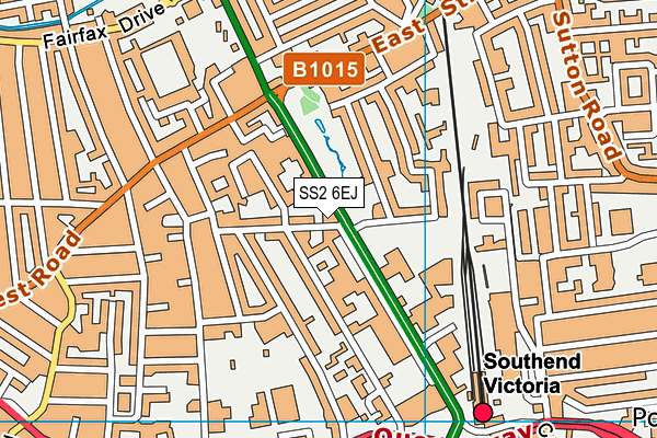 SS2 6EJ map - OS VectorMap District (Ordnance Survey)