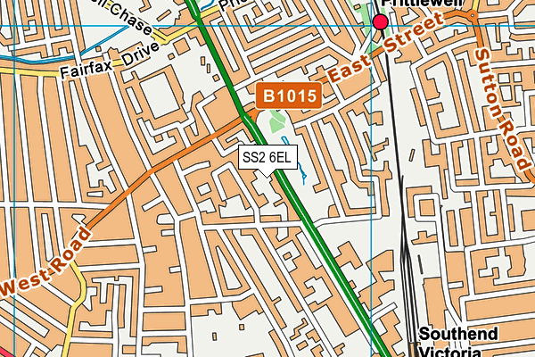 SS2 6EL map - OS VectorMap District (Ordnance Survey)