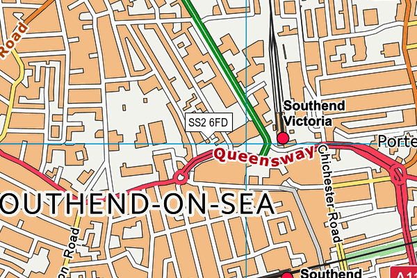 SS2 6FD map - OS VectorMap District (Ordnance Survey)