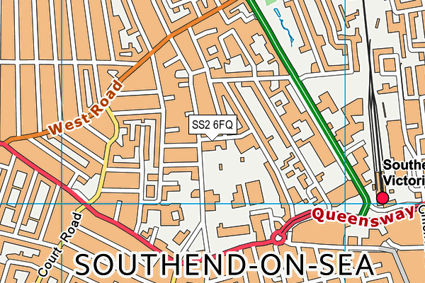 SS2 6FQ map - OS VectorMap District (Ordnance Survey)