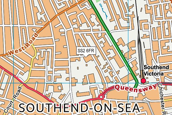 SS2 6FR map - OS VectorMap District (Ordnance Survey)