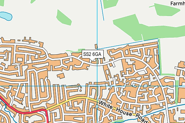 SS2 6GA map - OS VectorMap District (Ordnance Survey)