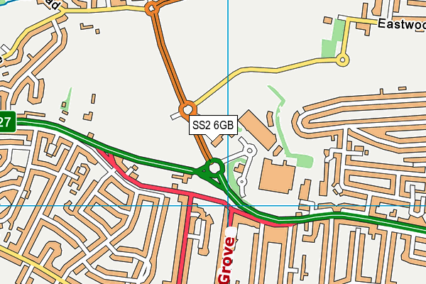 SS2 6GB map - OS VectorMap District (Ordnance Survey)