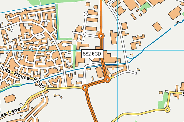 SS2 6GD map - OS VectorMap District (Ordnance Survey)