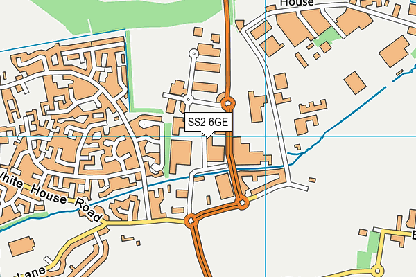 SS2 6GE map - OS VectorMap District (Ordnance Survey)