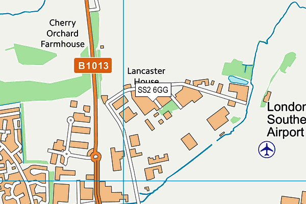 SS2 6GG map - OS VectorMap District (Ordnance Survey)