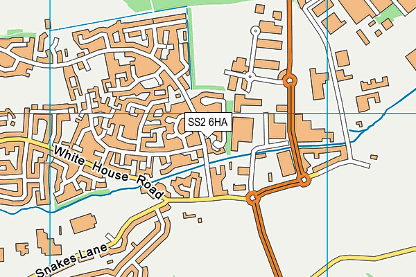 SS2 6HA map - OS VectorMap District (Ordnance Survey)
